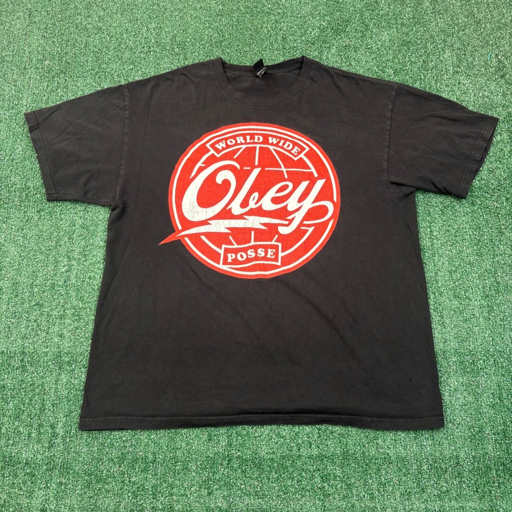 Obey Black World Wide Posse Graphic Tee